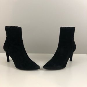 Geox Black Suede Ankle Booties